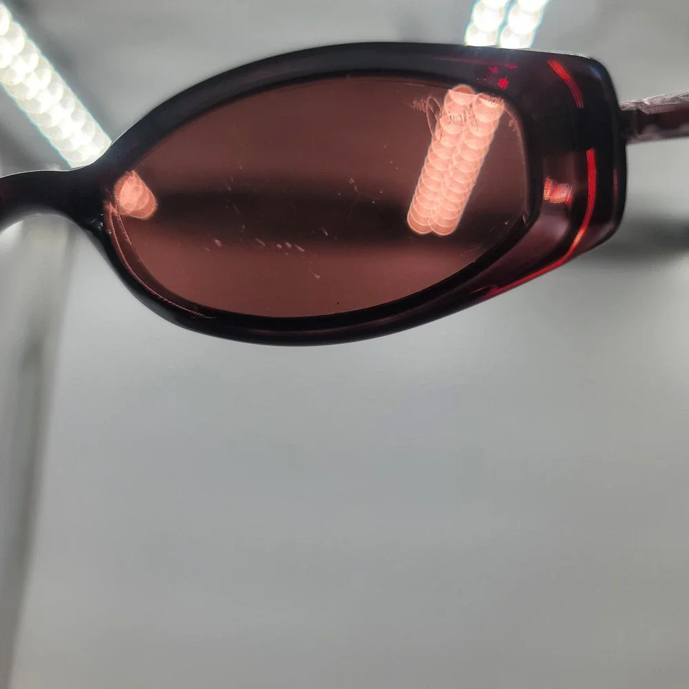 Maui Jim MJ-123-11 Sunglasses Purple Black Oval Wrap Vintage Sport with Case